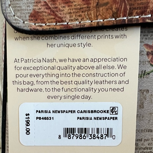 NWT PATRICIA NASH CARISBROOKE CROSSBODY SATCHEL HANDBAG LEATHER - Picture 7 of 8